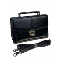 На фото 1 - Сумка мужская из искусственной кожи, цвет черный На фото 1 - Сумка мужская из искусственной кожи, цвет черный