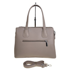 На фото 2 - Женская сумка из искусственной кожи, цвет бежевый