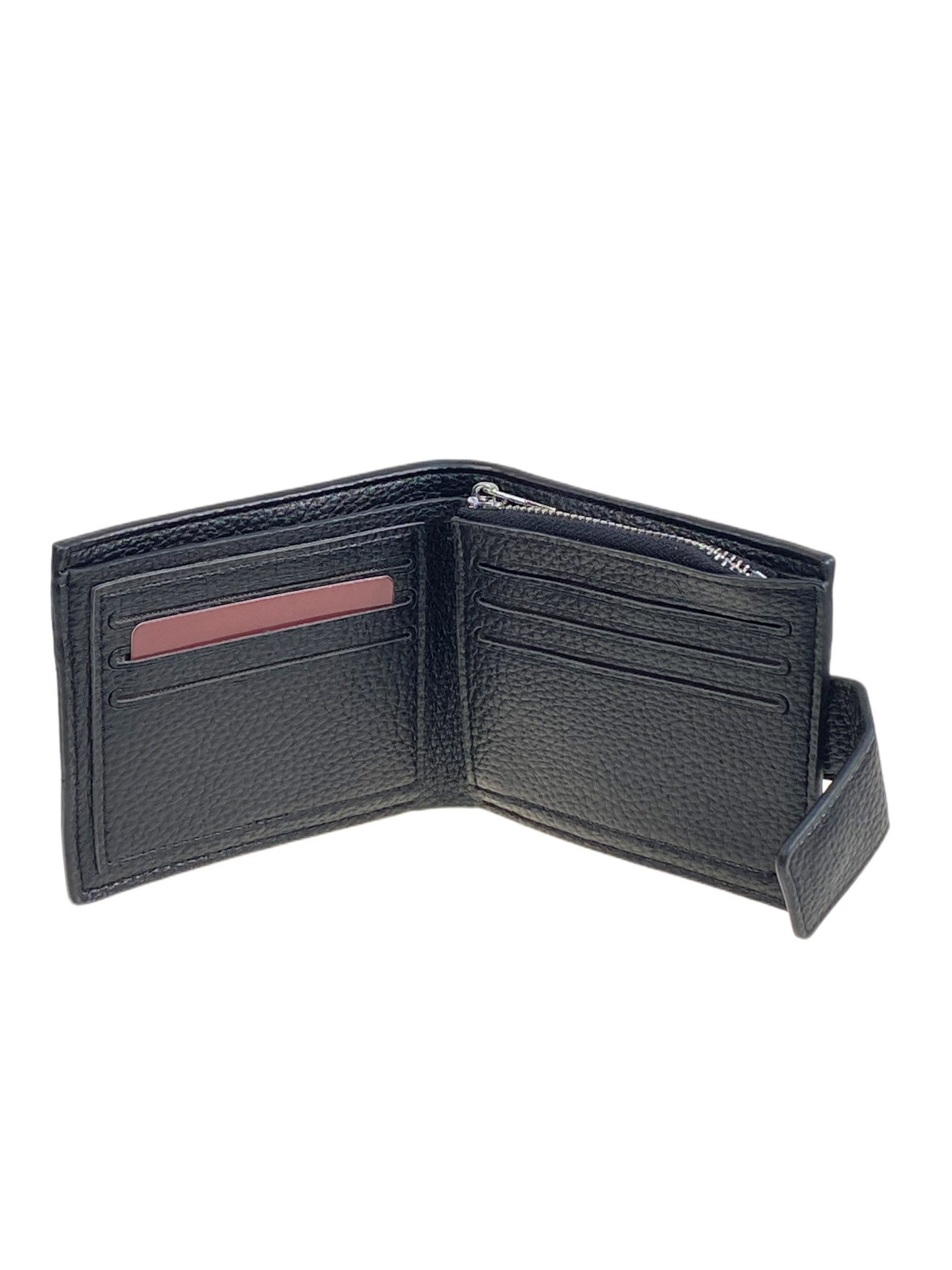 На фото 2 - Мужское  портмоне  из искусственной кожи,  цвет  черный