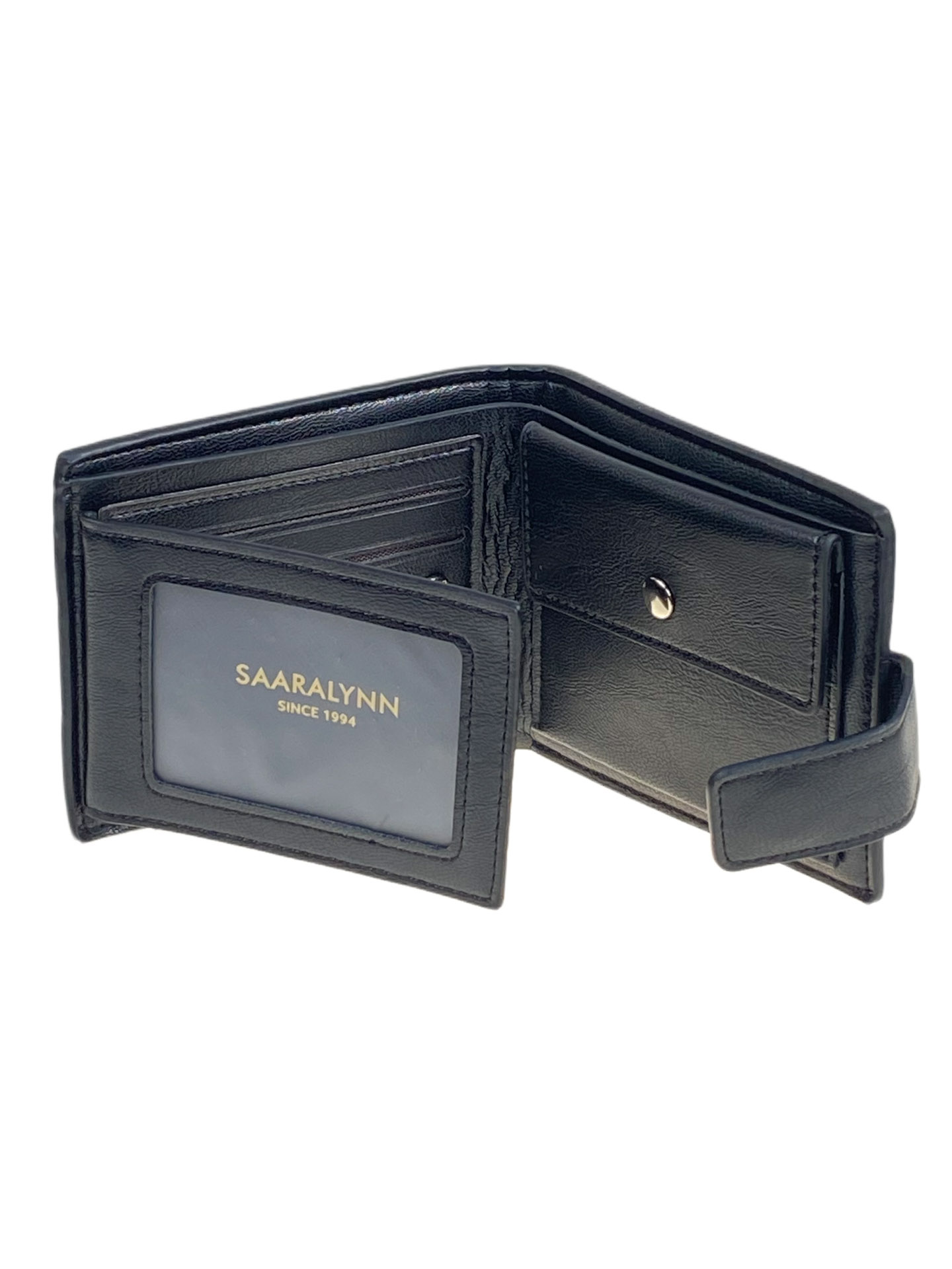 На фото 2 - Мужское  портмоне  из искусственной кожи,  цвет  черный