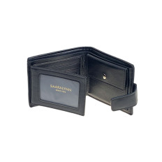 На фото 2 - Мужское  портмоне  из искусственной кожи,  цвет  черный