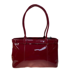 На фото 2 - Женская сумка из натуральной кожи, цвет красный