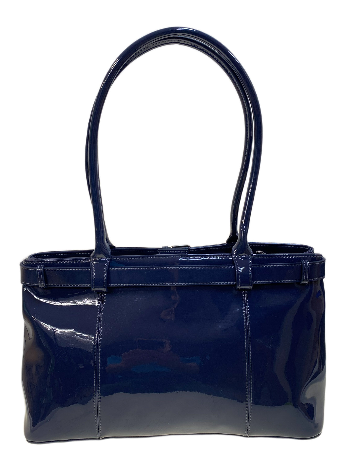 На фото 2 - Женская сумка из натуральной кожи, цвет  синий На фото 2 - Женская сумка из натуральной кожи, цвет  синий