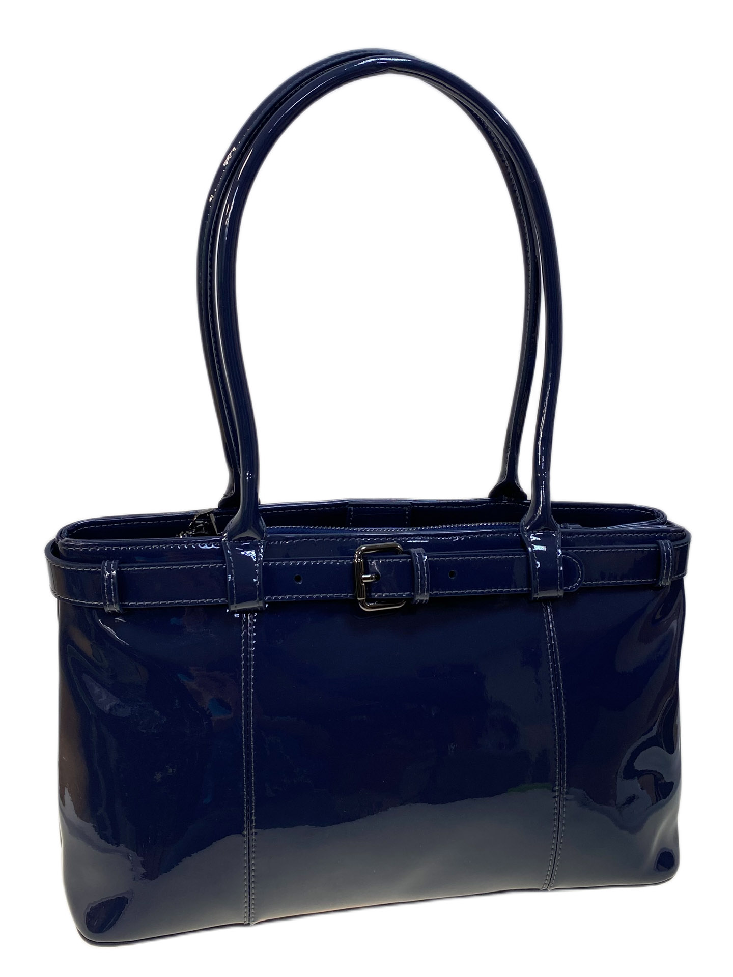 На фото 1 - Женская сумка из натуральной кожи, цвет  синий На фото 1 - Женская сумка из натуральной кожи, цвет  синий