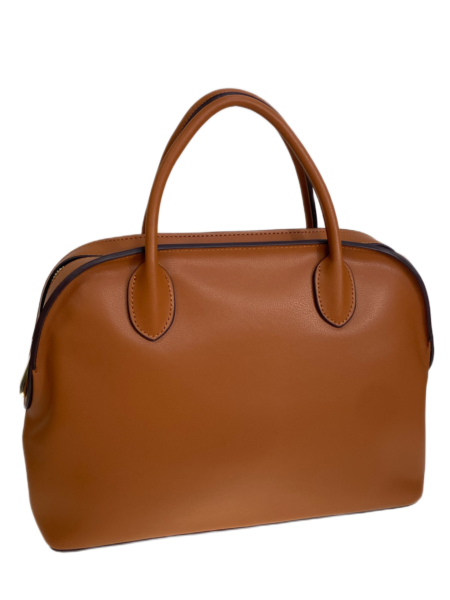 На фото 1 - Женская сумка из натуральной кожи, цвет  рыжий На фото 1 - Женская сумка из натуральной кожи, цвет  рыжий