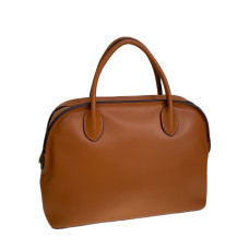 На фото 1 - Женская сумка из натуральной кожи, цвет  рыжий На фото 1 - Женская сумка из натуральной кожи, цвет  рыжий