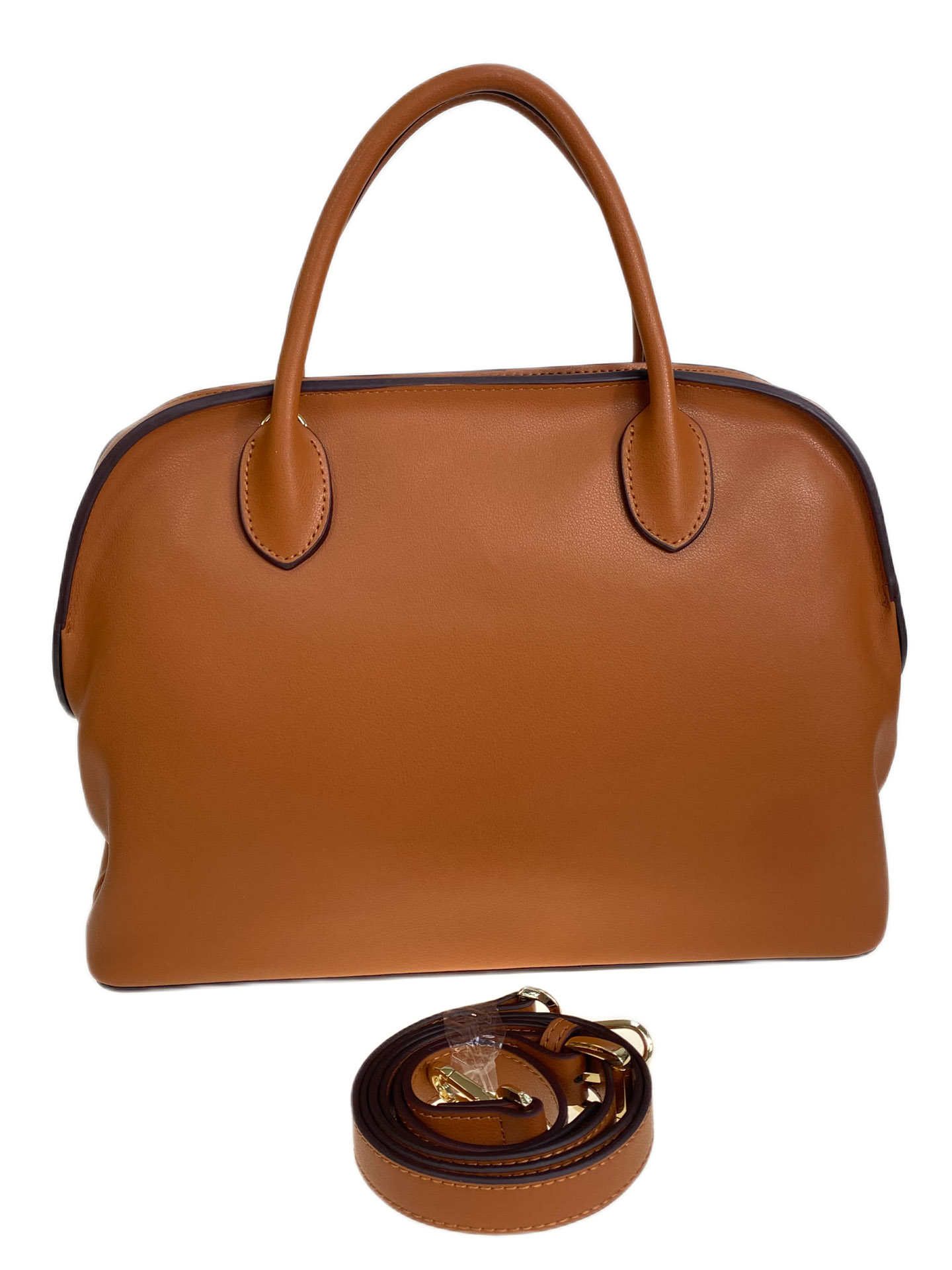 На фото 2 - Женская сумка из натуральной кожи, цвет  рыжий На фото 2 - Женская сумка из натуральной кожи, цвет  рыжий