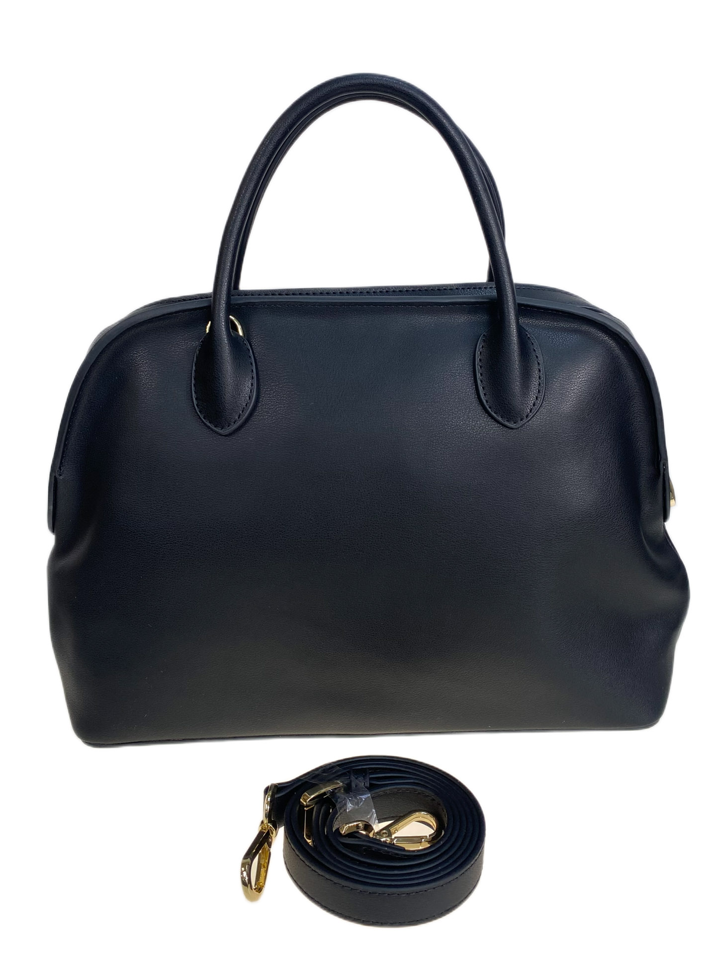 На фото 2 - Женская сумка из натуральной кожи, цвет  черный На фото 2 - Женская сумка из натуральной кожи, цвет  черный