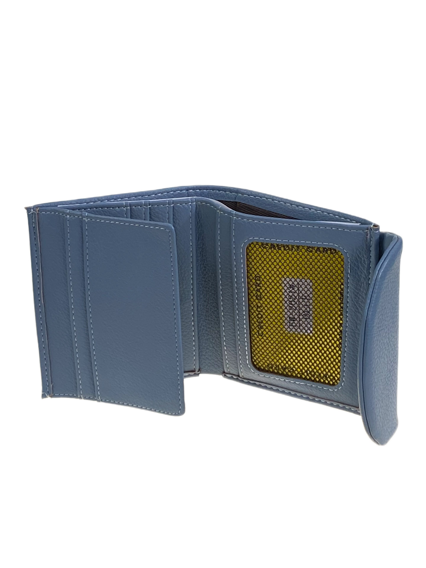 На фото 2 - Женское портмоне из натуральной кожи, цвет голубой На фото 2 - Женское портмоне из натуральной кожи, цвет голубой