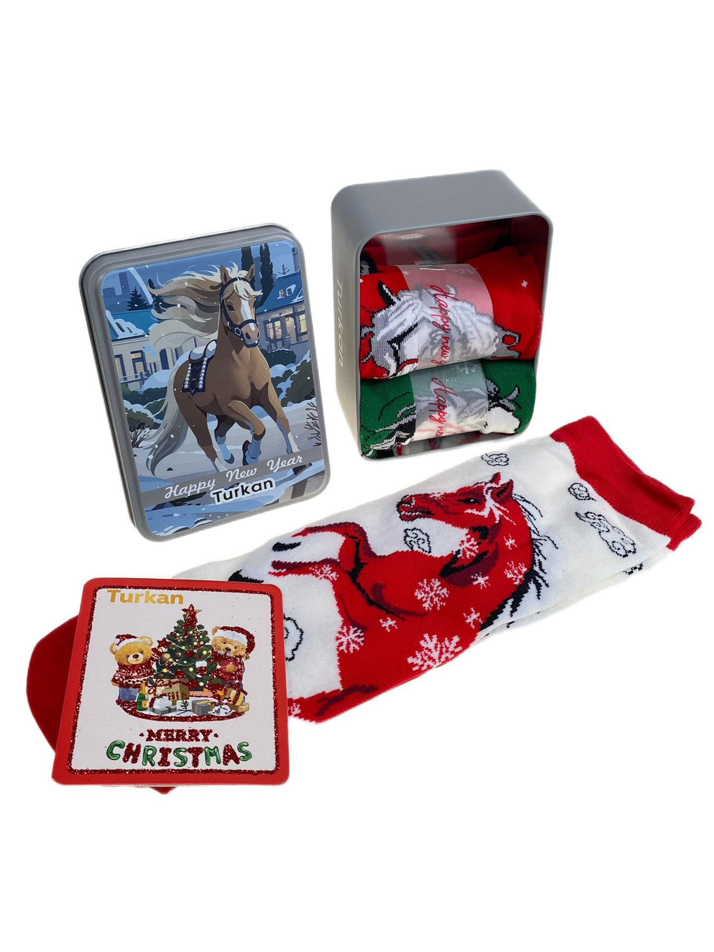 На фото 1 - Набор женских носков в коробке