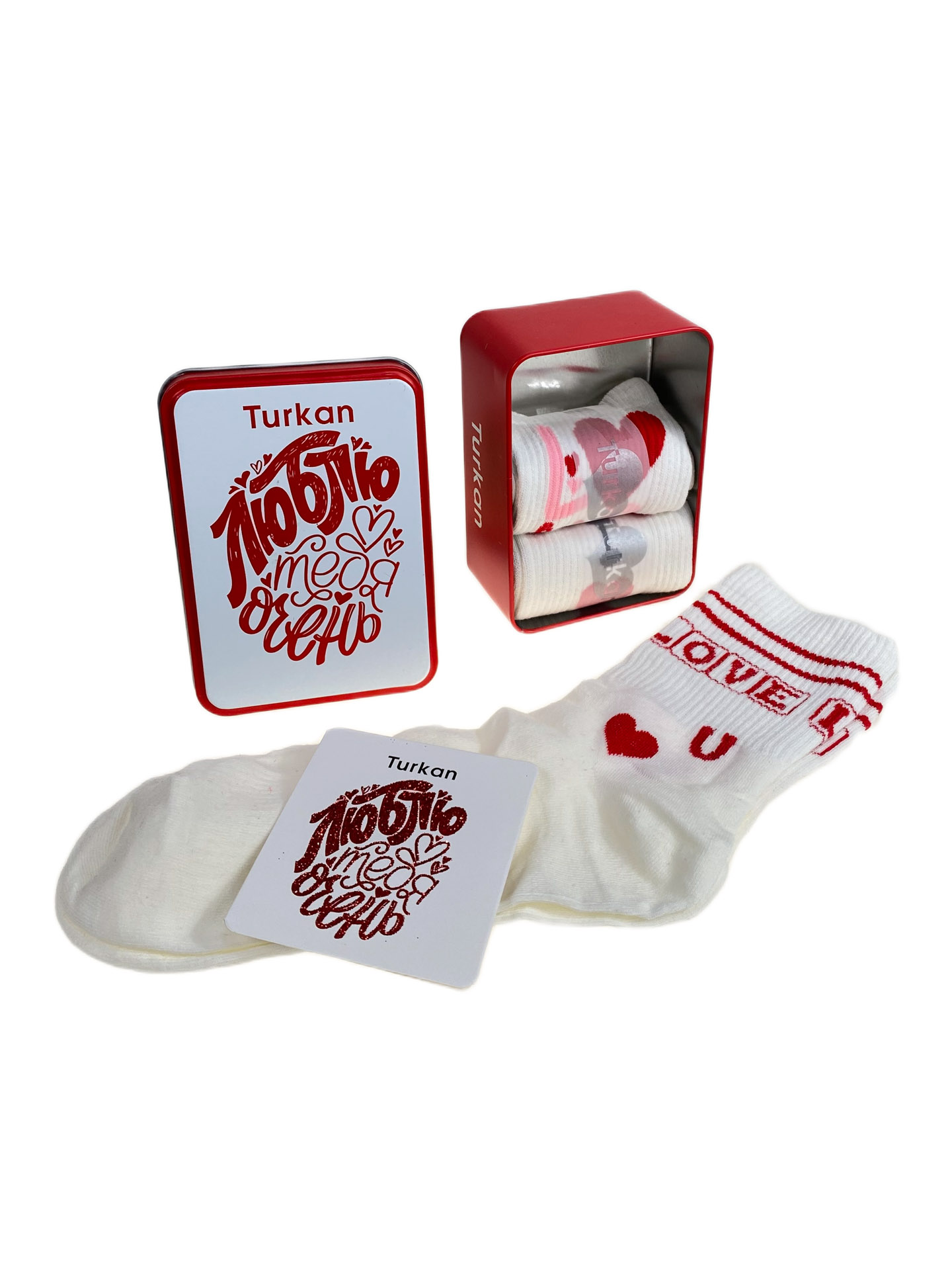 На фото 1 - Набор женских носков в коробке