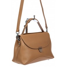 На фото 1 - Кожаная женская сумка satchel, цвет светло-рыжий На фото 1 - Кожаная женская сумка satchel, цвет светло-рыжий