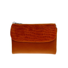 На фото 1 - Женский кошелёк  из натуральной кожи, цвет коричневый