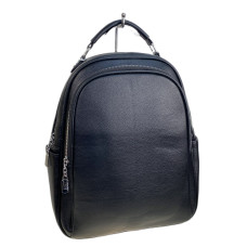 На фото 1 - Женский рюкзак из искусственной кожи, цвет черный