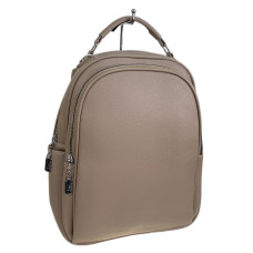 На фото 1 - Женский рюкзак из искусственной кожи, цвет хаки