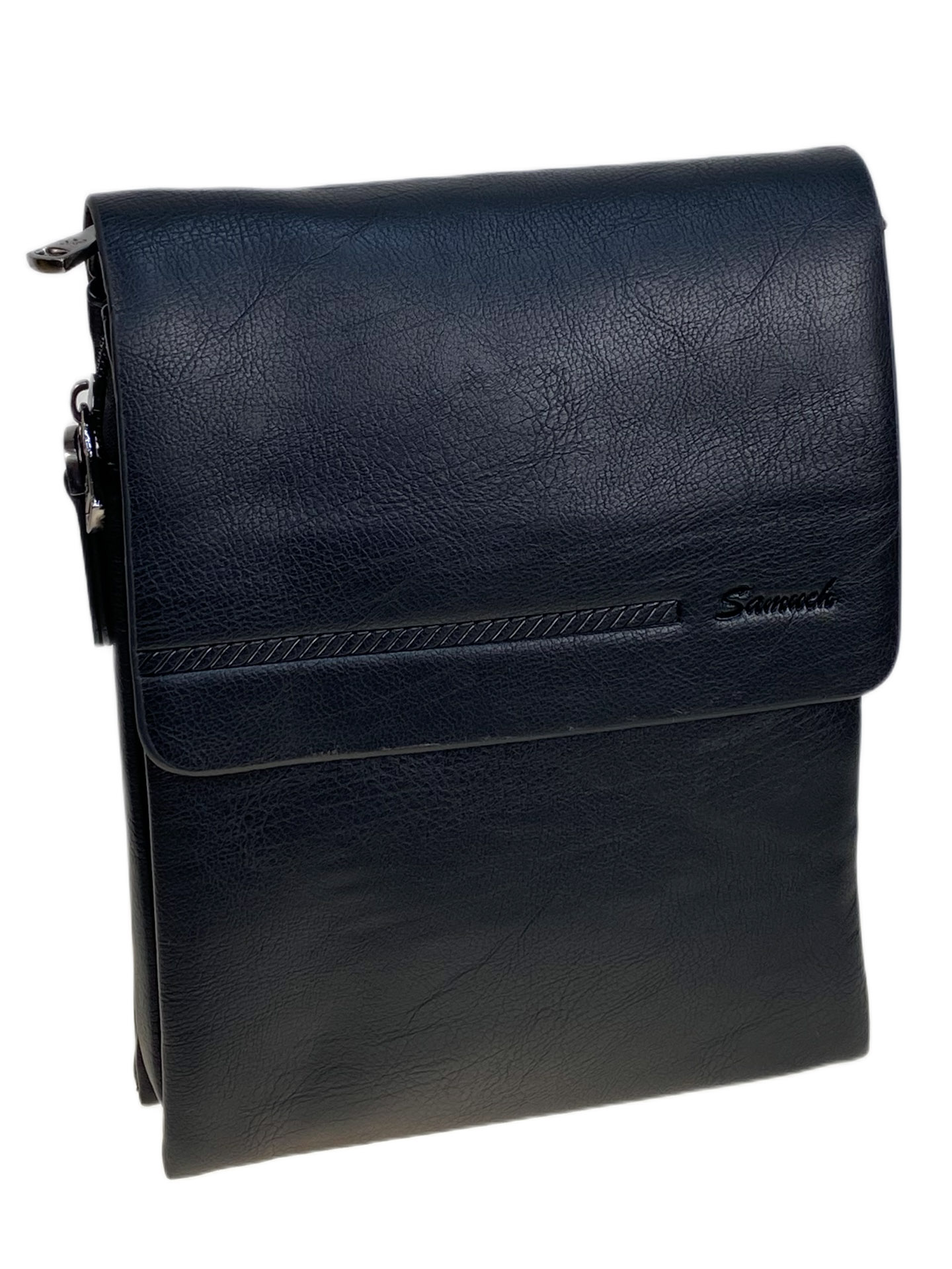 На фото 1 - Сумка мужская из натуральной кожи, цвет черный На фото 1 - Сумка мужская из натуральной кожи, цвет черный