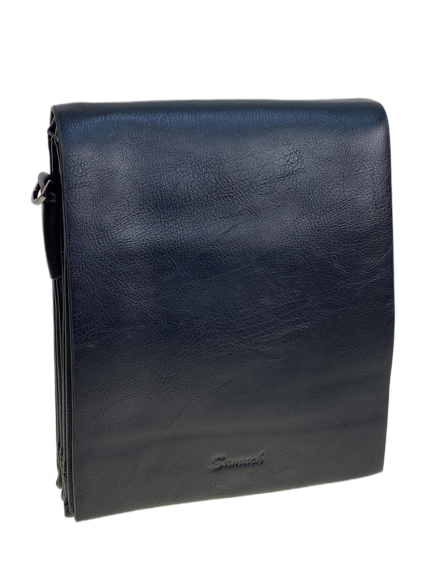 На фото 1 - Сумка мужская из натуральной кожи, цвет черный На фото 1 - Сумка мужская из натуральной кожи, цвет черный