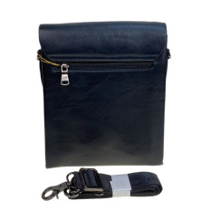 На фото 2 - Сумка мужская из натуральной кожи, цвет черный На фото 2 - Сумка мужская из натуральной кожи, цвет черный