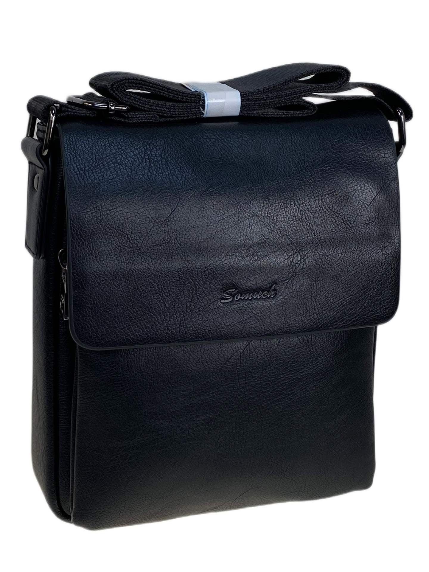 На фото 1 - Сумка мужская из натуральной кожи, цвет черный На фото 1 - Сумка мужская из натуральной кожи, цвет черный