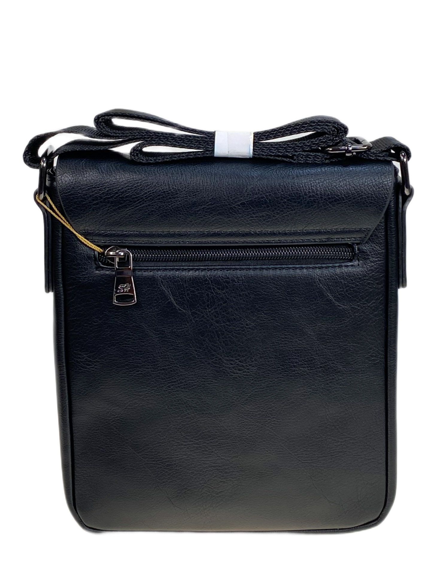 На фото 2 - Сумка мужская из натуральной кожи, цвет черный На фото 2 - Сумка мужская из натуральной кожи, цвет черный