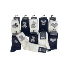 На фото 1 - Теплые женские носки со стразами 10 пар