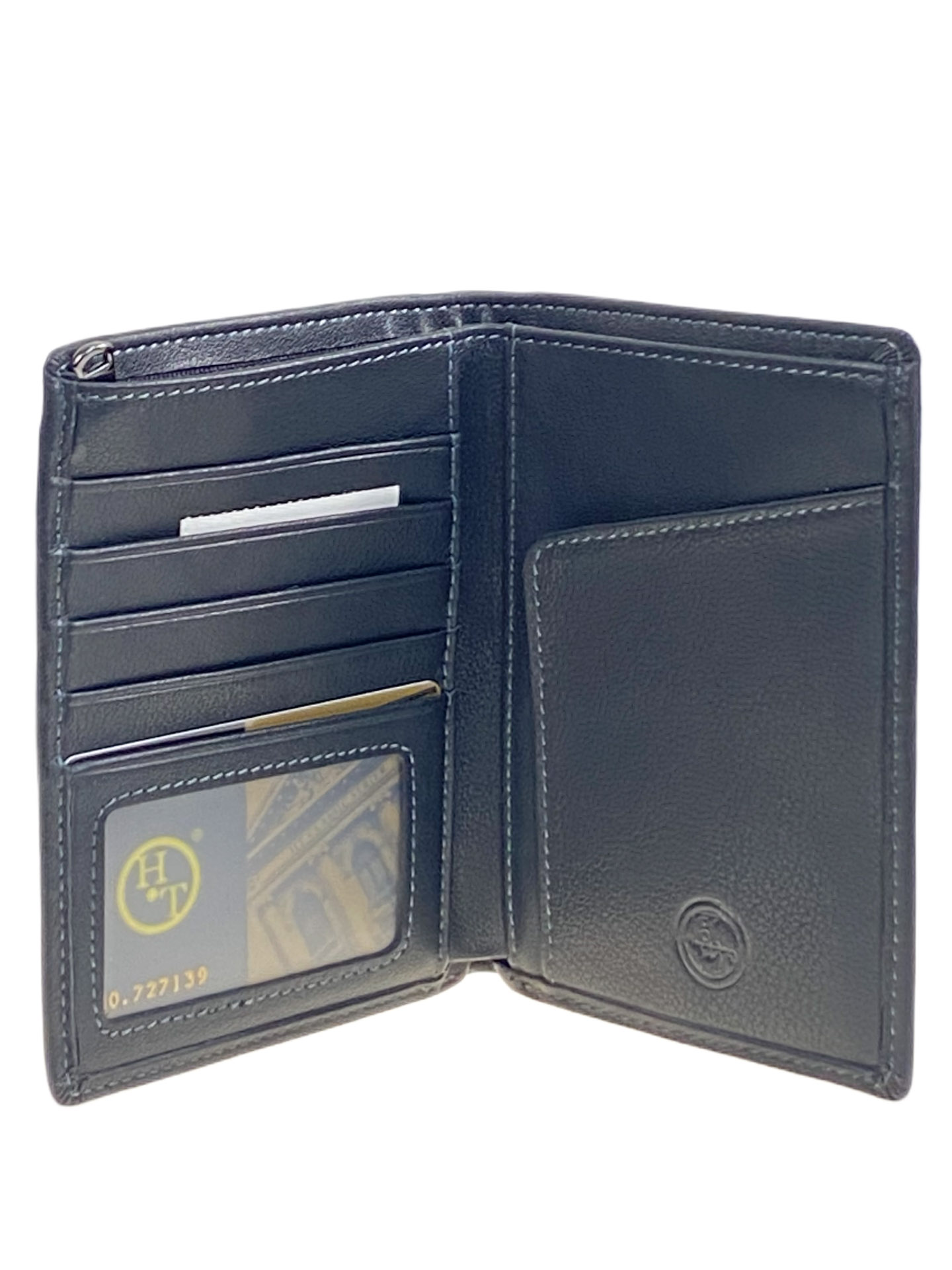 На фото 2 - Мужское  портмоне из натуральной кожи, цвет черный