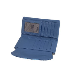 На фото 2 -  Женское портмоне из искусственной кожи, цвет синий