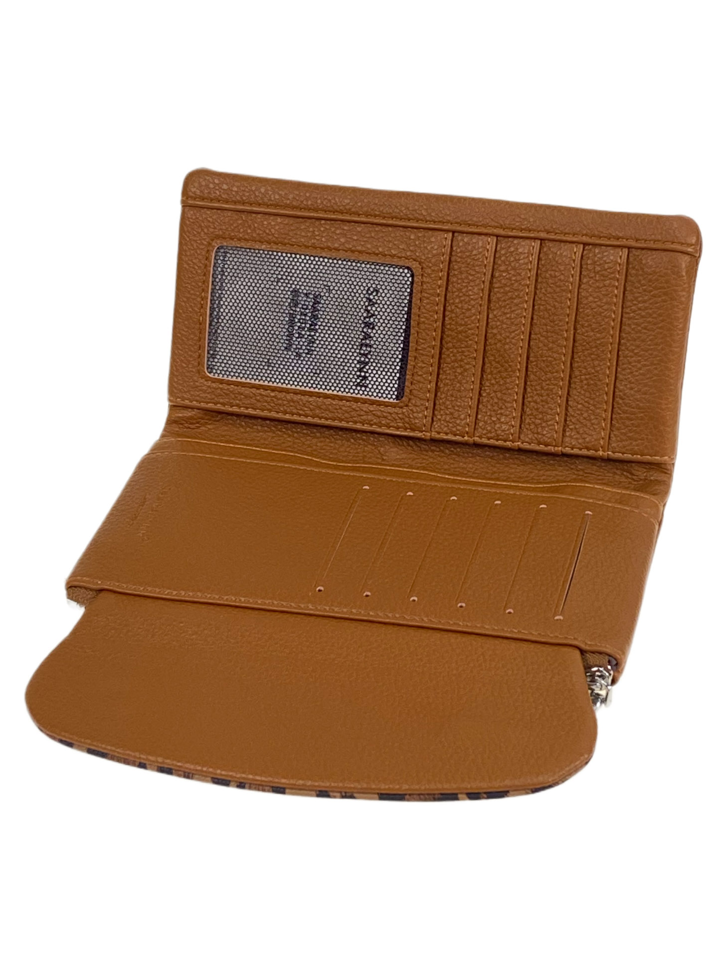 На фото 2 -  Женское портмоне из искусственной кожи, цвет коричневый