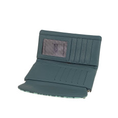 На фото 2 -  Женское портмоне из искусственной кожи, цвет зеленый