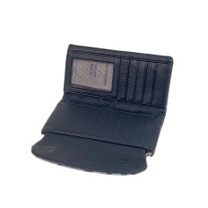 На фото 2 -  Женское портмоне из искусственной кожи, цвет черный