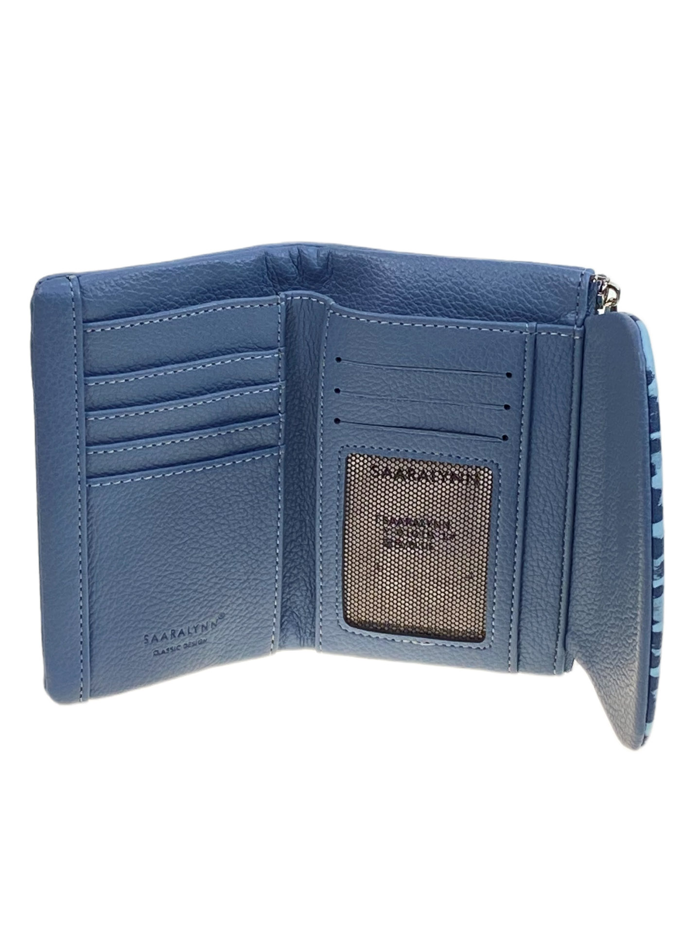 На фото 2 -  Женское портмоне из искусственной кожи, цвет синий