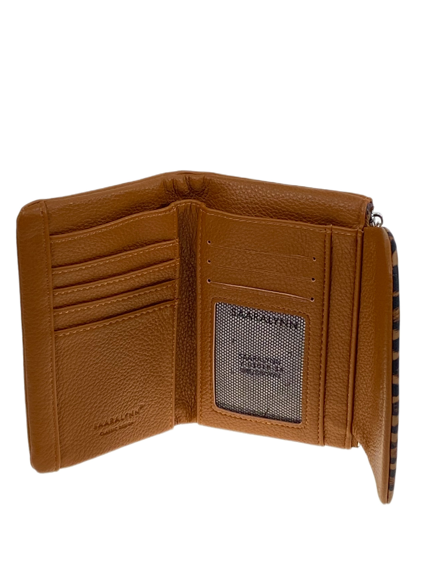 На фото 2 -  Женское портмоне из искусственной кожи, цвет коричневый