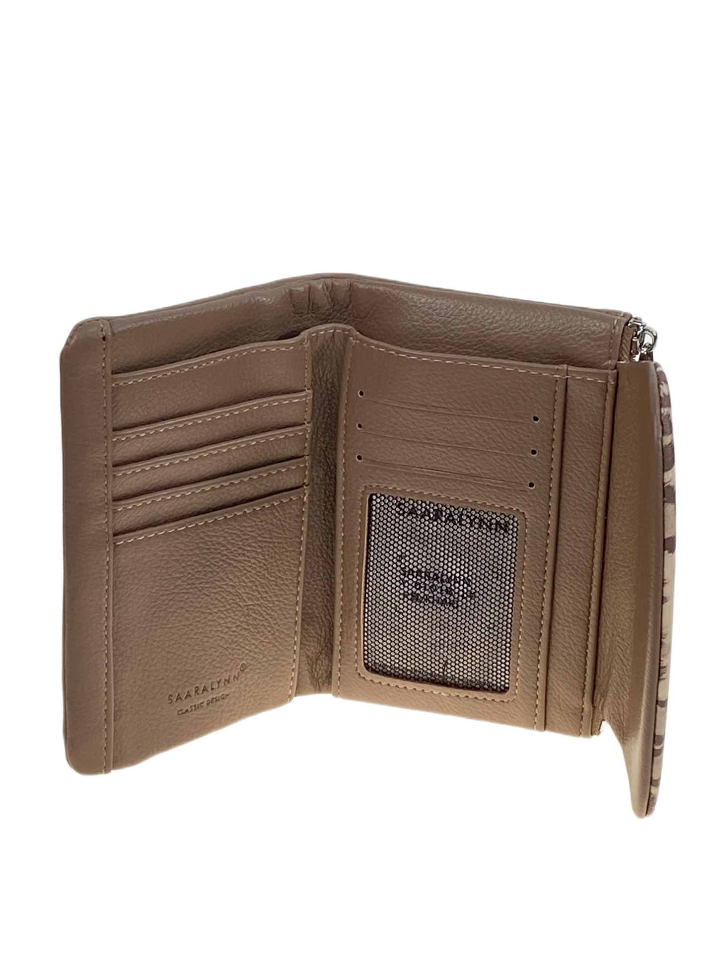 На фото 2 -  Женское портмоне из искусственной кожи, цвет хаки