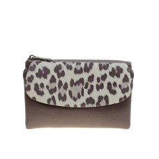 На фото 1 -  Женское портмоне из искусственной кожи, цвет серый