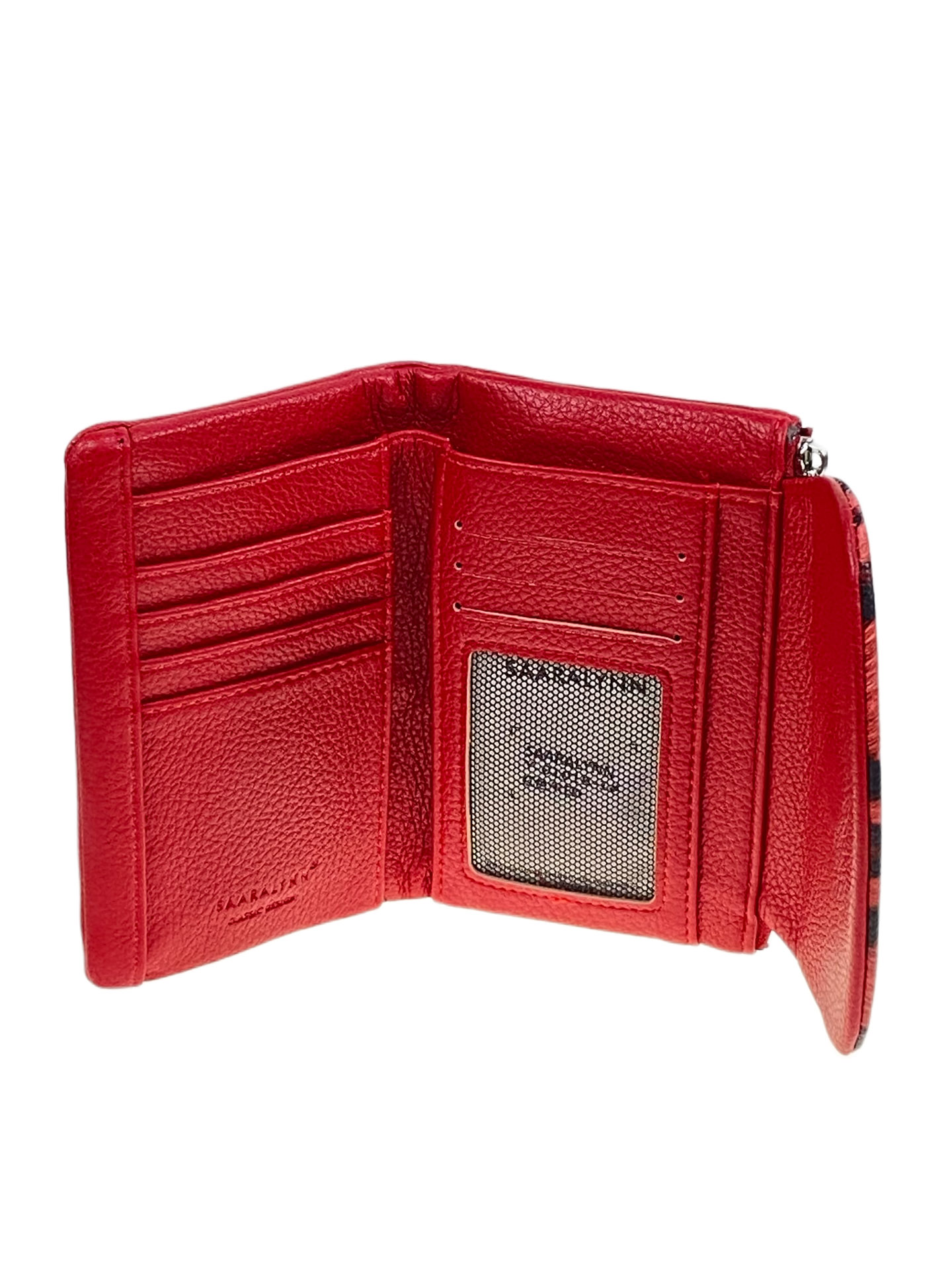 На фото 2 -  Женское портмоне из искусственной кожи, цвет красный