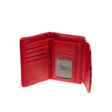 На фото 2 -  Женское портмоне из искусственной кожи, цвет красный