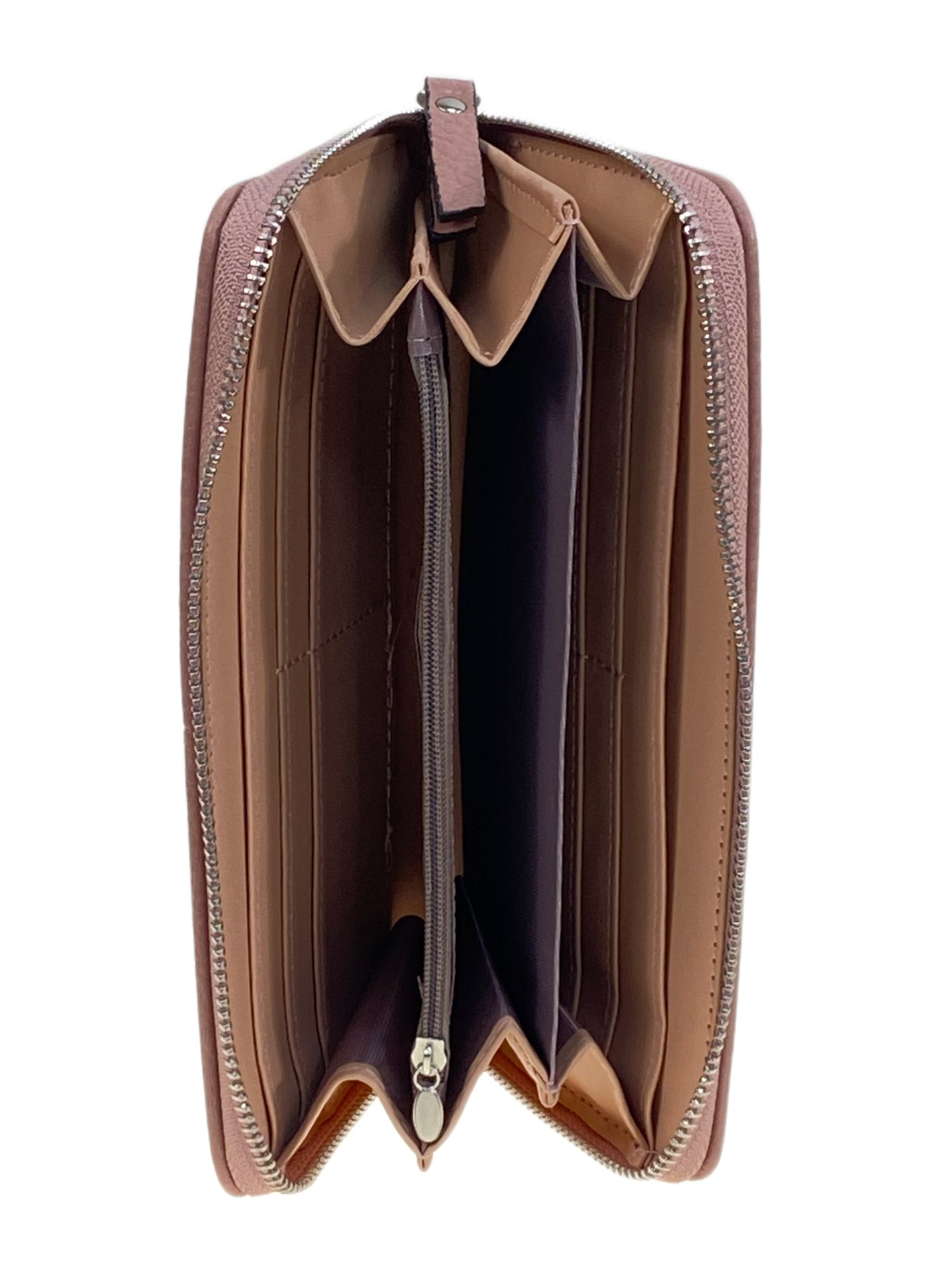 На фото 2 -  Женское портмоне из искусственной кожи, цвет розовый