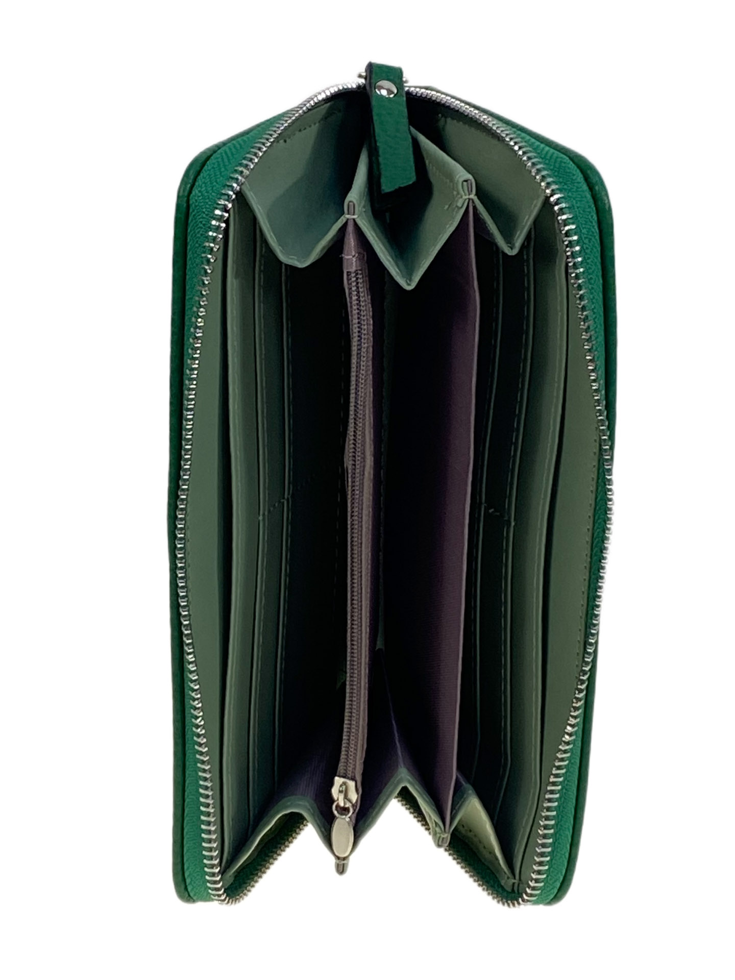 На фото 2 -  Женское портмоне из искусственной кожи, цвет зеленый