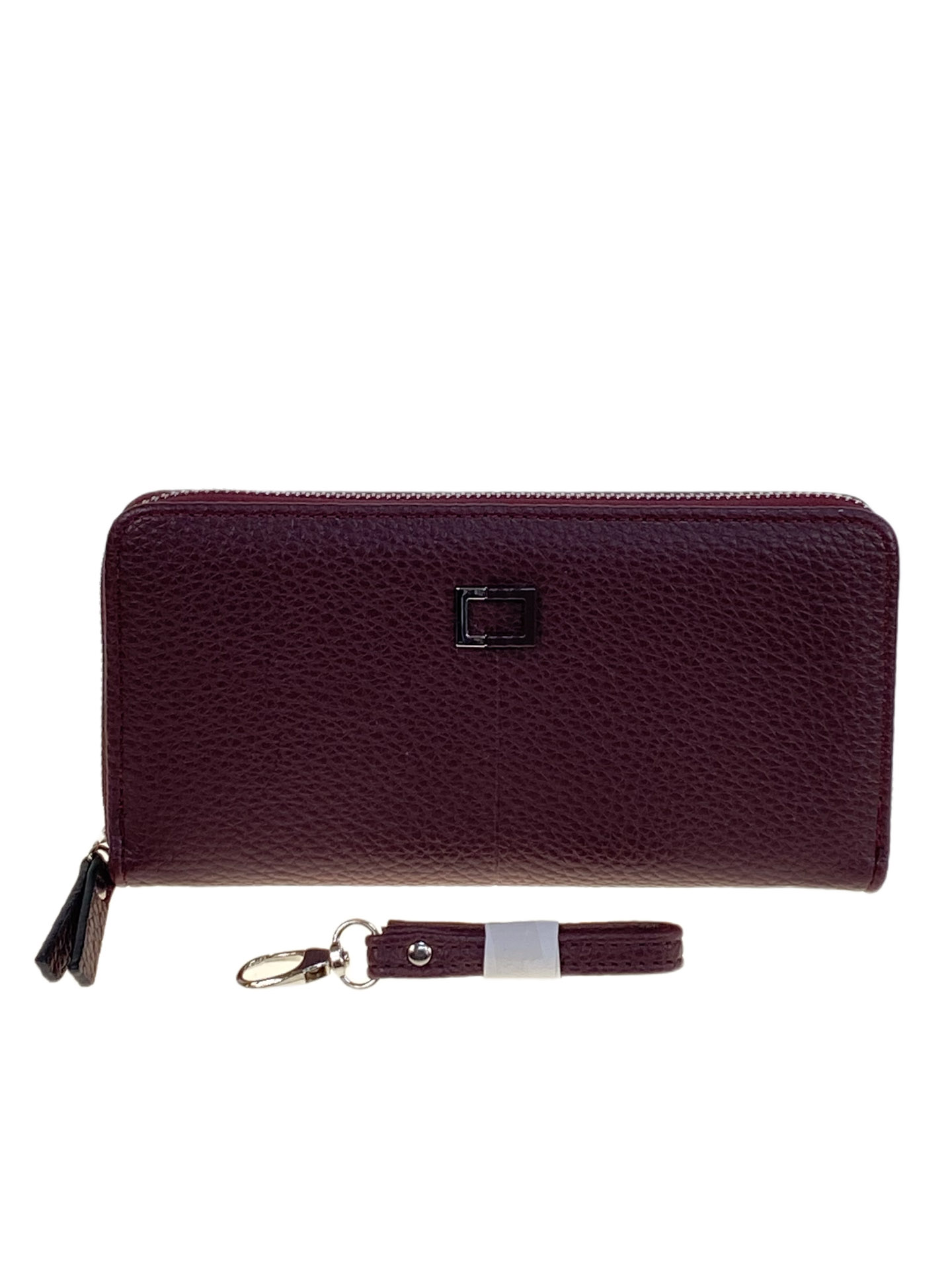 На фото 1 -  Женское портмоне из искусственной кожи, цвет бордовый
