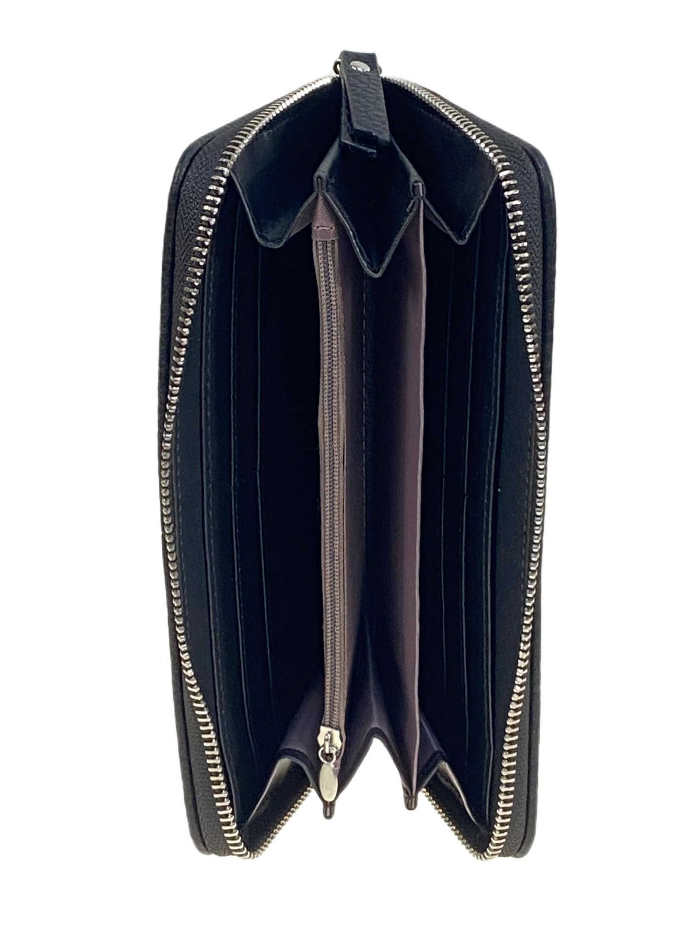 На фото 2 -  Женское портмоне из искусственной кожи, цвет черный